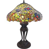 Clayre&Eef Bordslampa 5LL-6055 i Tiffanydesign, blågrön