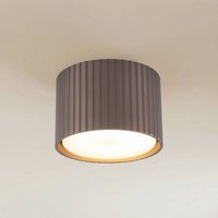 TK Lighting Ferro downlight, brown, plastic, 6 cm high, GX53
