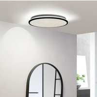 Lindby LED-taklampa Glane, Ø 38 cm, svart/vit, IP44
