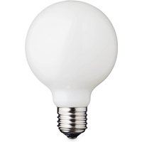 DESIGN BY US Ampoule LED Globe, E27, Ø 8 cm, mate, 5 W, 2.200 K