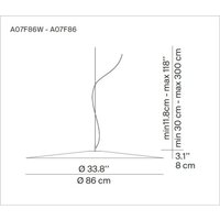 Luceplan Koinè LED felt pendant 927 Ø86cm anthracite