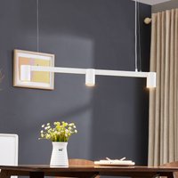 Arcchio hänglampa Brinja, vit, 90 cm lång, 3 lampor, GU10
