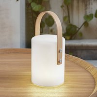 Lindby LED rechargeable outdoor table lamp Juria, white, CCT, IP44