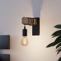 EGLO Vägglampa Townshend med träelement