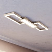 EGLO Plafonnier LED Monirote, nickel mat, longueur 78 cm, aluminium, CCT