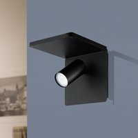EGLO Ciglie LED wall spotlight, black, QI charging