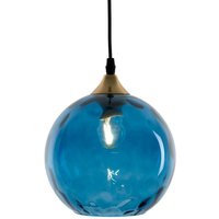 Holländer Cagliari pendant light 1-bulb glass lampshade blue