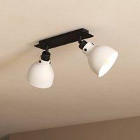 EGLO Matlock downlight, length 52 cm, grey/black, 2-bulb.