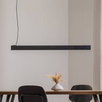 TK Lighting Luxe hänglampa LED, svart Längd 112,5 cm Metall 4.000 K