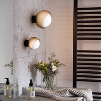 IDEAL LUX Bloom wall lamp, black, Ć 17 cm, metal