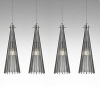 Selène Hänglampa Costa Rica, 4 lampor, grå