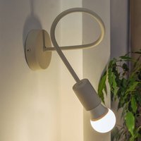 HELAM Oxford wall light, sand-coloured, metal, E27