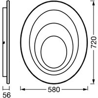 Plafonnier LED OSRAM ORBIS SPIRAL OVAL, Ø 72 cm blanc 63 W