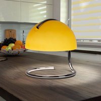 Näve Burano table lamp, yellow, height 25 cm, glass/metal, E27