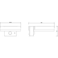 Globo LED-utomhusvägglampa 36507 svart, sensor, plast