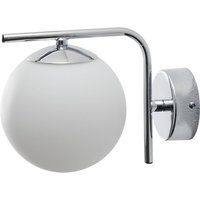 Domiluce Aurora vägglampa, kromfärgad, glas, 17 cm, klot, E14