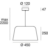 Linea Light LED-hänglampa Delfi_P, vit, Ø 45 cm, metall