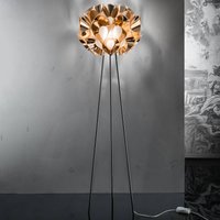 Slamp Flora – designad golvlampa, koppar