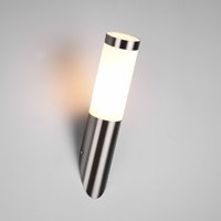 Trio Lighting Utomhusvägglampa Trioto, nickelfärgad, höjd 39 cm, stål