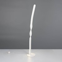 Reality Leuchten LED-golvlampa Ginko, vit matt, metall, höjd 110 cm