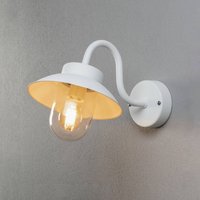 Konstsmide Vega Mini outdoor wall light, width 22 cm, white