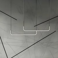 Milagro Lighting LED-hänglampa Horizon, metall, svart, 4 000 K