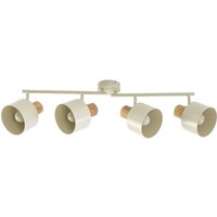 Lindby Deckenstrahler Lenja, 4-flammig, beige, E14, Metall