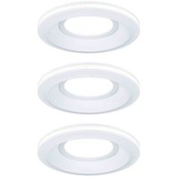 Paulmann Sormus white LED recessed light, Ø 10 cm, IP65, set of 3