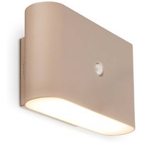 Briloner LED-vägglampa Chat, beige, 16 cm, plast, sensor