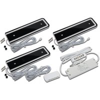 Hera LED under-cabinet lamp U-Pad F, set of 3 3,000K black Sensor