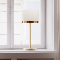 By Rydéns By Rydens bordslampa Marcel, mässing/vit, höjd 55 cm