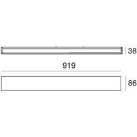 Linea Light LED-vägglampa Box W2 bi-emission, B 91,9 cm, vit, 2700 K