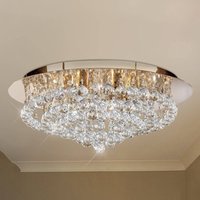 Searchlight Hanna ceiling light, gold, crystal balls, Ø 55 cm