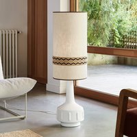 MARKET SET Jimmy floor lamp, white/beige, border, 121 cm