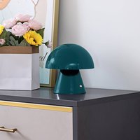 Lindby LED uppladdningsbar bordslampa Nevijo, bensin, Ø18cm, USB, dimmer