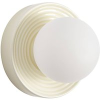 Lindby Wandleuchte Harriet, beige/weiß, Keramik, Ø 22 cm, G9