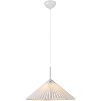 Markslöjd Plisado pendant light with pleated lampshade, white