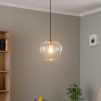 Euluna Kaja pendant light with clear glass ball, Ø 24 cm