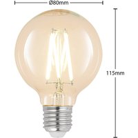 Arcchio Ampoule LED E27 8W G80 2 700 K filament, 3x