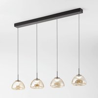 Fabas Luce Lucille LED-hänglampa, 4 lampor, cognacsfärgad, CCT