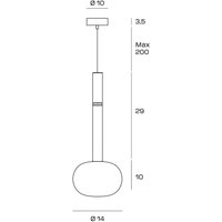 miloox by Sforzin Mose pendant light, bronze, shade height 39 cm, 1-bulb, glass