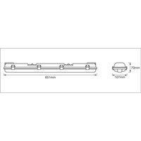 OSRAM SUBMARINE damp-proof lamp, 65 cm, 2 x 7 W G13 LED IP65
