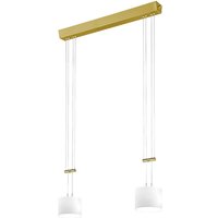 BANKAMP Grazia hänglampa ZigBee 2 lampor mässing