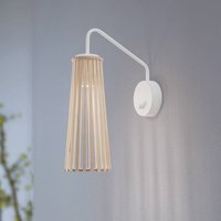 Nowodvorski Lighting Vägglampa Dover, vit/ljus trä, 1 lampa