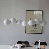 Markslöjd Cupolo hänglampa, vit, järn, längd 101 cm, 7 lampor