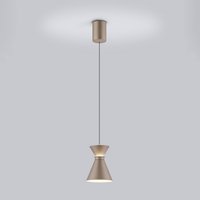 Suspension LED Helestra LUK, marron, à 1 lampe, intensité variable