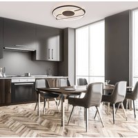 Näve Plafonnier LED Brendan, Ø 54 cm, noir