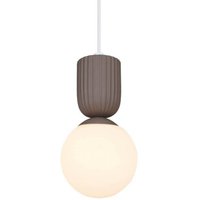 Nordlux Sadie pendant light, light brown, Ø 15 cm, glass/ceramic