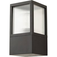 Lucande Außenwandlampe Klemens, schwarz,Metall, IP54, Riffle