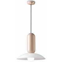 Ferroluce Pau pendant light, white/grey